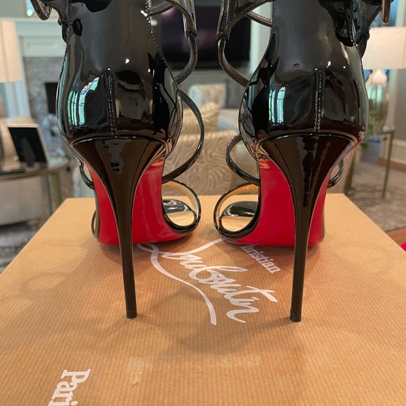 Christian Louboutin high heeled sandal. Worn once. Have box, dustbag, etc. - Picture 5 of 7